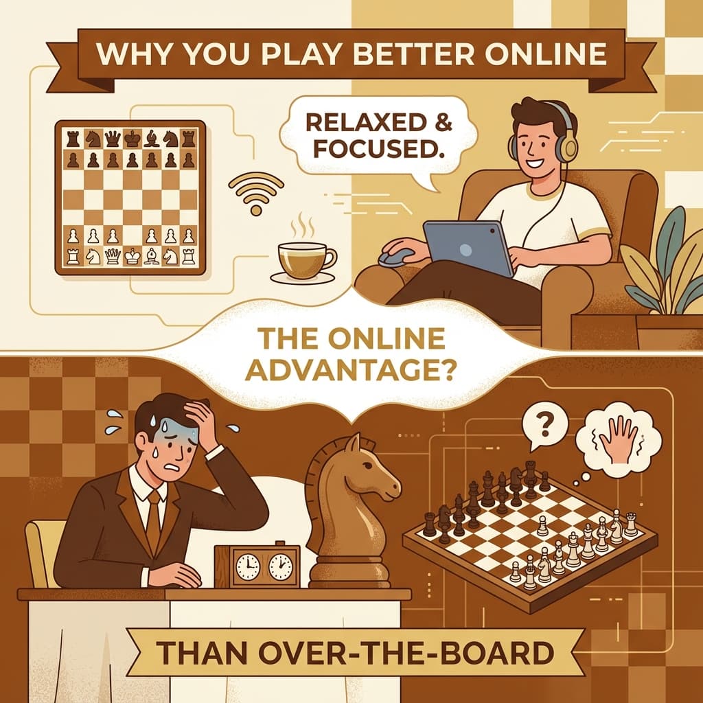 Why You Play Better Online Than Over-the-Board